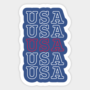 USA white and red pattern Sticker